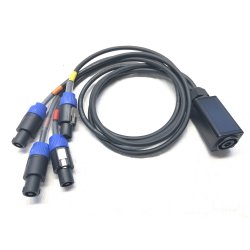 Speakon Adapter - Speakon 8 Chassis til 4x Speakon 4  1m