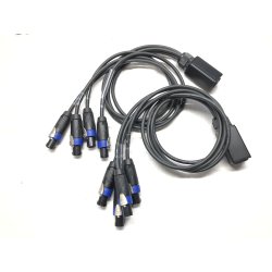 Speakon Adapter - Speakon 8 Chassis til 4x Speakon 4 Hun NLT4FXX 1m