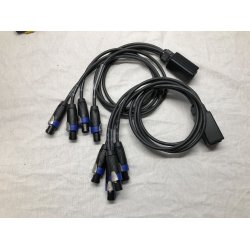 Speakon Adapter - Speakon 8 Chassis til 4x Speakon 4 Hun NLT4FXX 1m