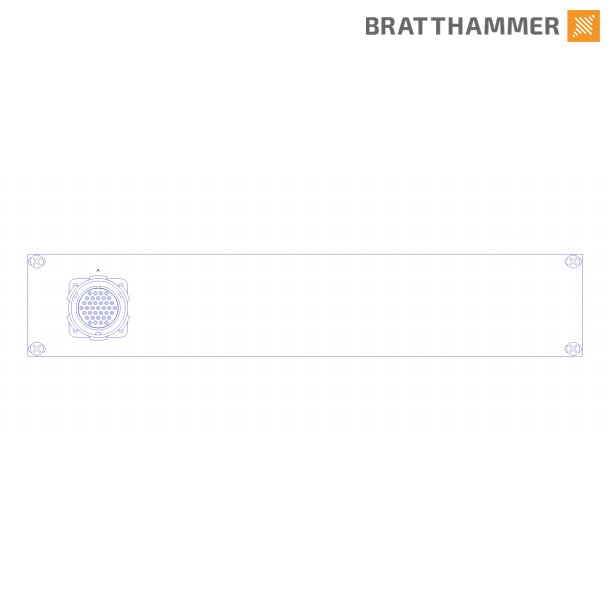 LK 37 Rackpanel 2U - 1x LK37 Female - 1m Fanout XLR Male