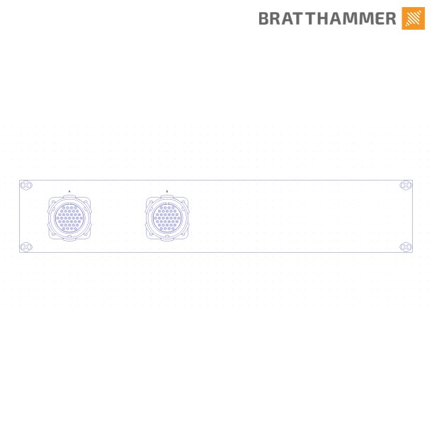 LK 37 Rackpanel 2U Input - 2x LK37 Female - 1,5m Fanout XLR Male