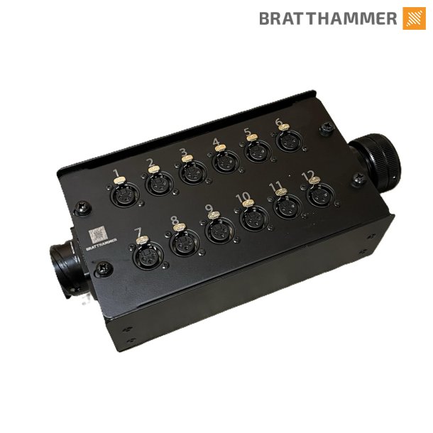 LK37 Stageboks - 1x LK37 Male 12x XLR 3-pin Female + LK Link