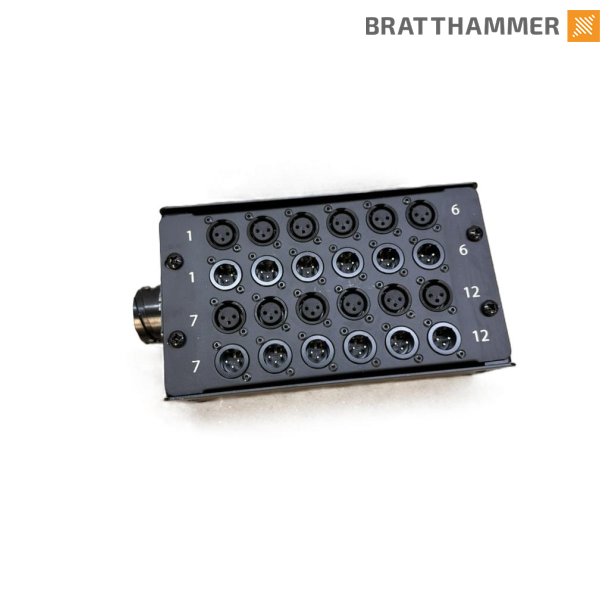 LK37 Stageboks - 1x LK37 Male 12x 3-pin Male + 12x XLR 3-pin Female