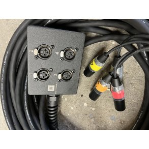 Multikabel 4-par 3-pin Eurocable m/Stageboks
