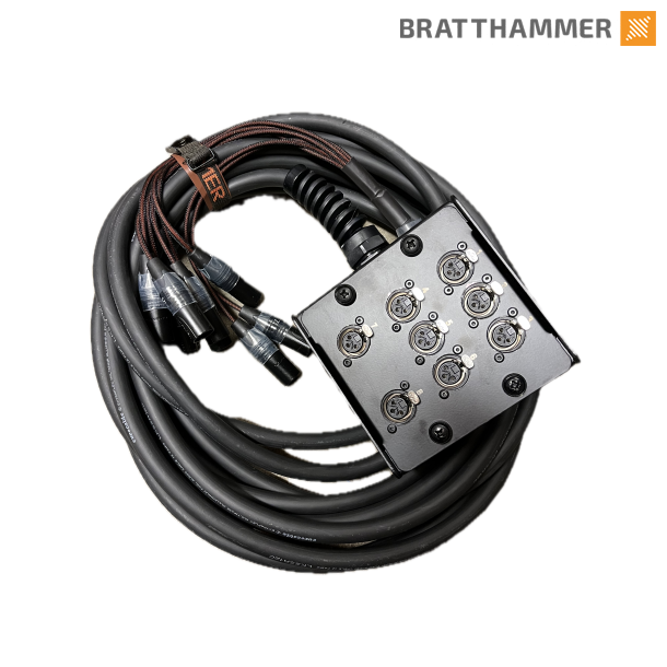 Multikabel 8-par 3-pin Eurocable m/stageboks