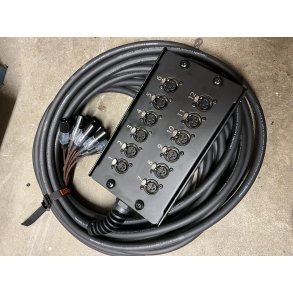 Multikabel 12-par 3-pin Eurocable m/stageboks