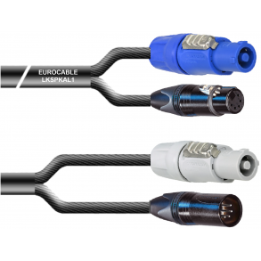 Hybrid LYS Powercon - Eurocable   1,5mm - neutrik 5-pin 