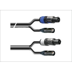 Hybrid Powercon Bl/Gr + Ethercon  Cat6