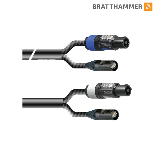 Hybrid Powercon Bl/Gr + Ethercon  Cat6