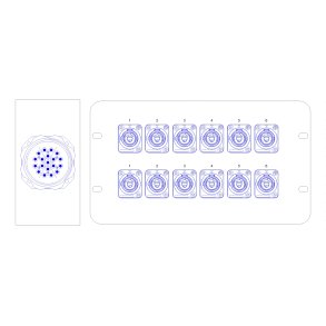 Socapex Stageboks - 12x powercon (6 kurser)