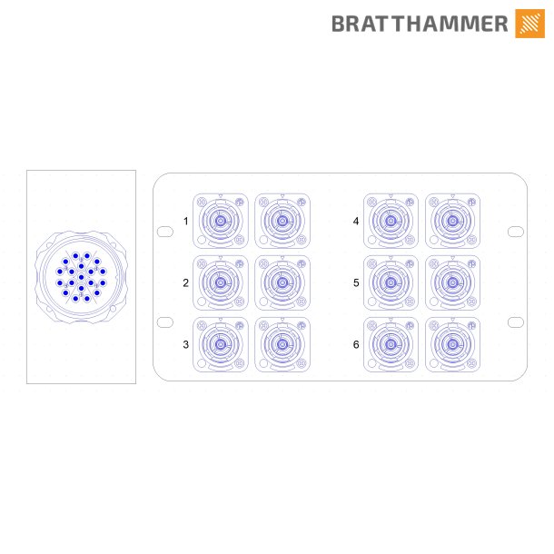 Socapex Stageboks - 12x true1 (6 kurser)