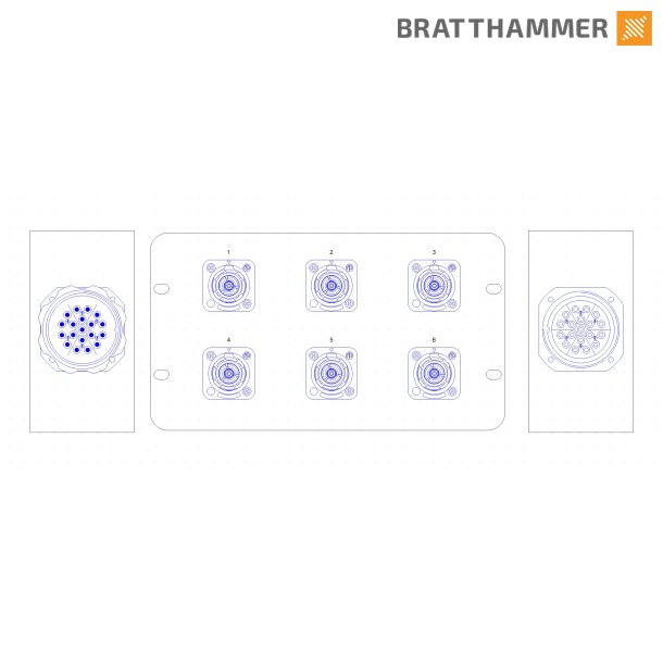 Socapex Syntax Stageboks - 6x true1 + soca link