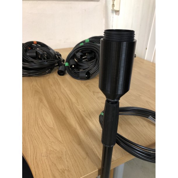 E27 holder for mikrofonstativ (kun holder, ikke kabel + presokkel)