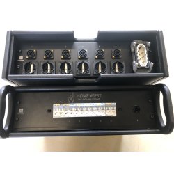 PDU 3U 32A 230/400V 6-kurser: 6x singel schuko, 6x true1, 1x true1 i front