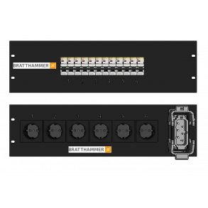 PDU 6-kurser. Omkoblingsbar 230/400V