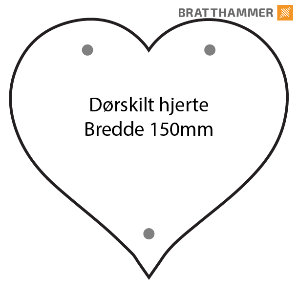 Drskilt hjerte 150mm 
