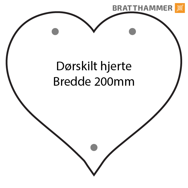 D�rskilt hjerte 200mm