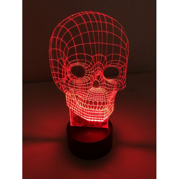 3D Lampe - Hodeskalle