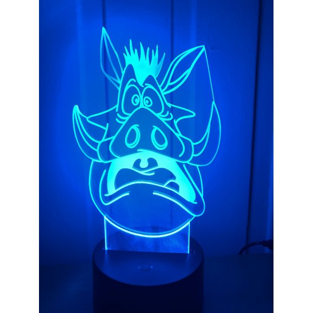 3D Lampe - Pumba funny face