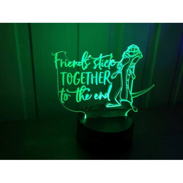 3D Lampe - Timon friends stick together