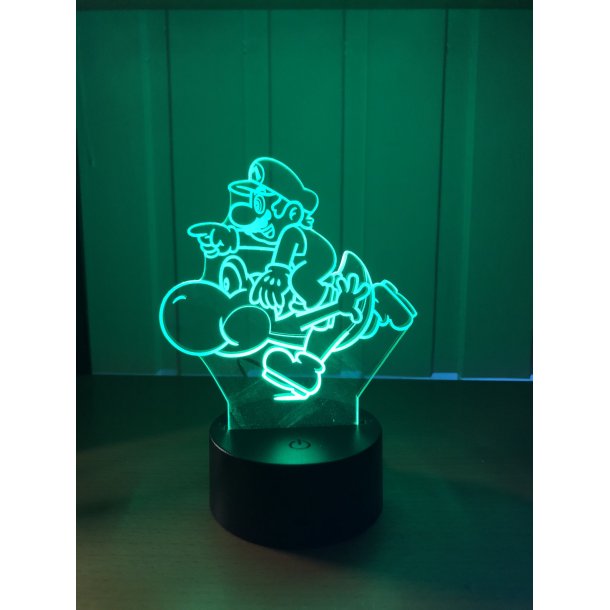 3D Lampe - Mario og Yoshi