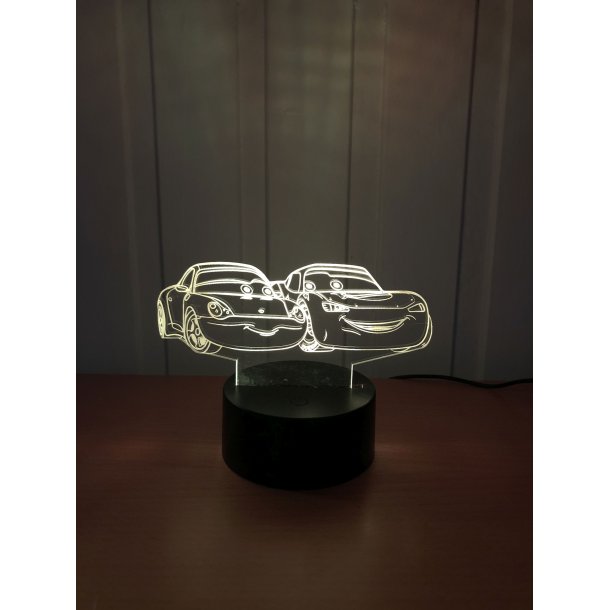 3D Lampe - McQueen og Sally