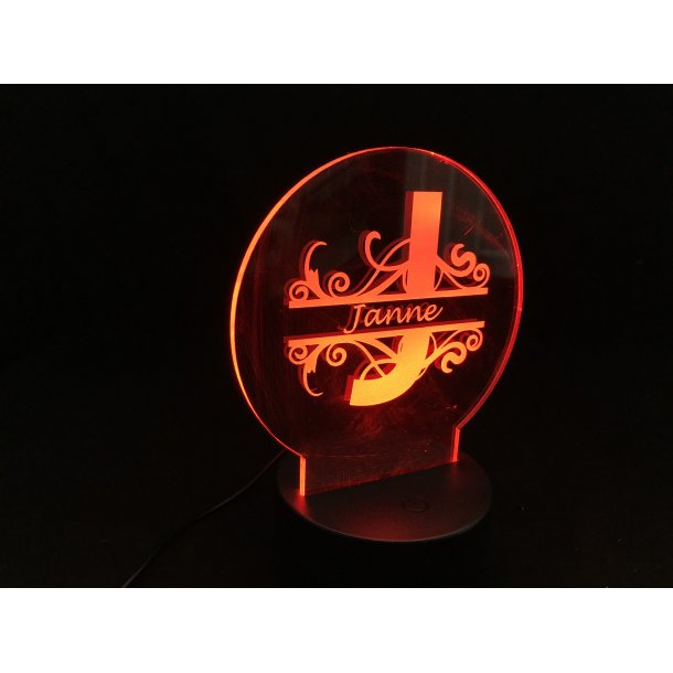 3D Lampe - Bokstav J