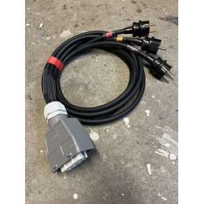 Adapter 230V 3x Schuko til harting 