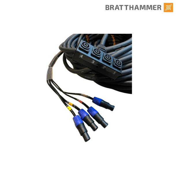 Speakon multikabel 4xSpeakon NL4 2x2,5mm - Stageboks 4x Speakon NL4