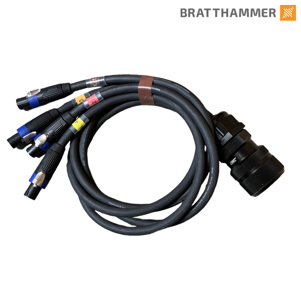 Speakon Adapter - Socapex female til 4x speakon 4x2,5mm NL4 1m