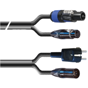 Hybrid LYS Schuko/powercon bl� 5-pin