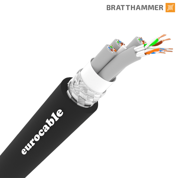 Ethercon Eurocable Multi 4x Cat6 p trommel