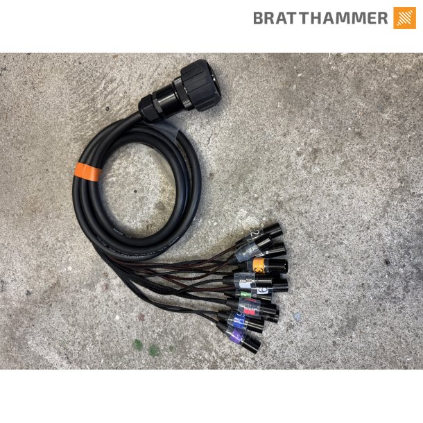 LK37 Female Breakout 12x XLR 3pin male 3m