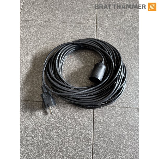 Shuko til lampesokkel E27 10m